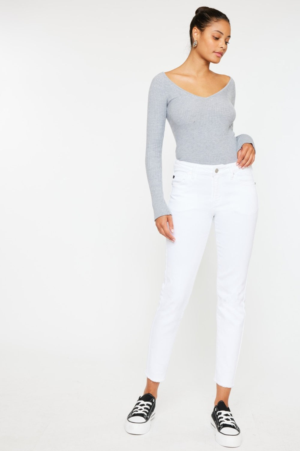 STUNNLY  Kancan Mid Rise Ankle Skinny Jeans   