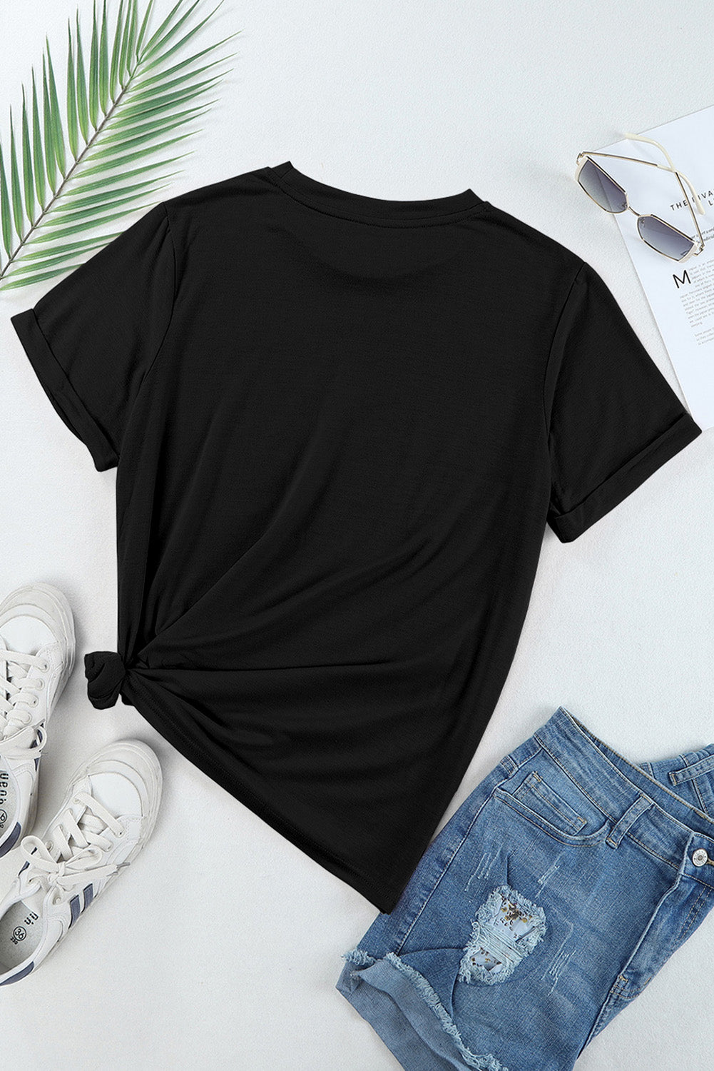 STUNNLY  HOWDY Round Neck Short Sleeve T-Shirt   