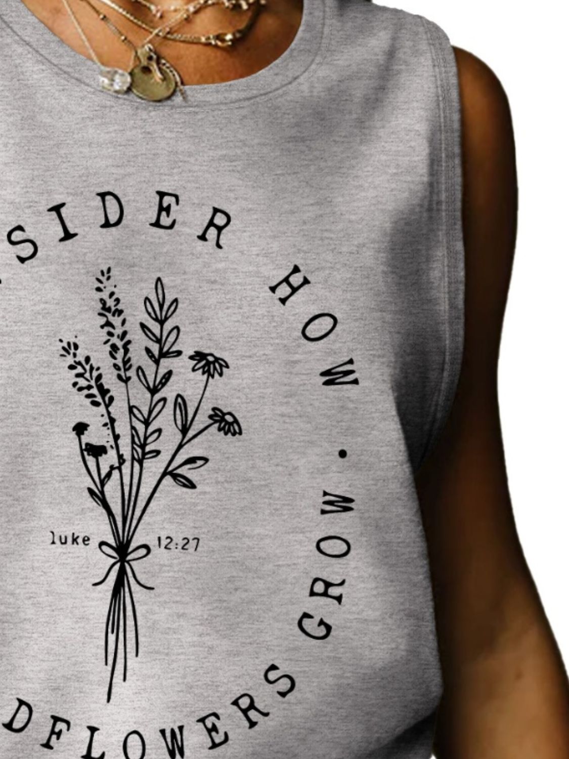 STUNNLY  Graphic Round Neck Tank   