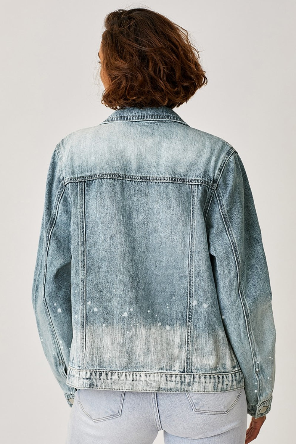 RISEN Button Up Ombre Washed Jacket   