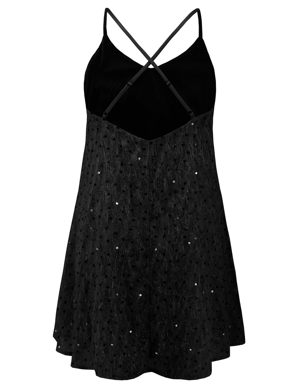 Sequin V-Neck Mini Cami Dress   