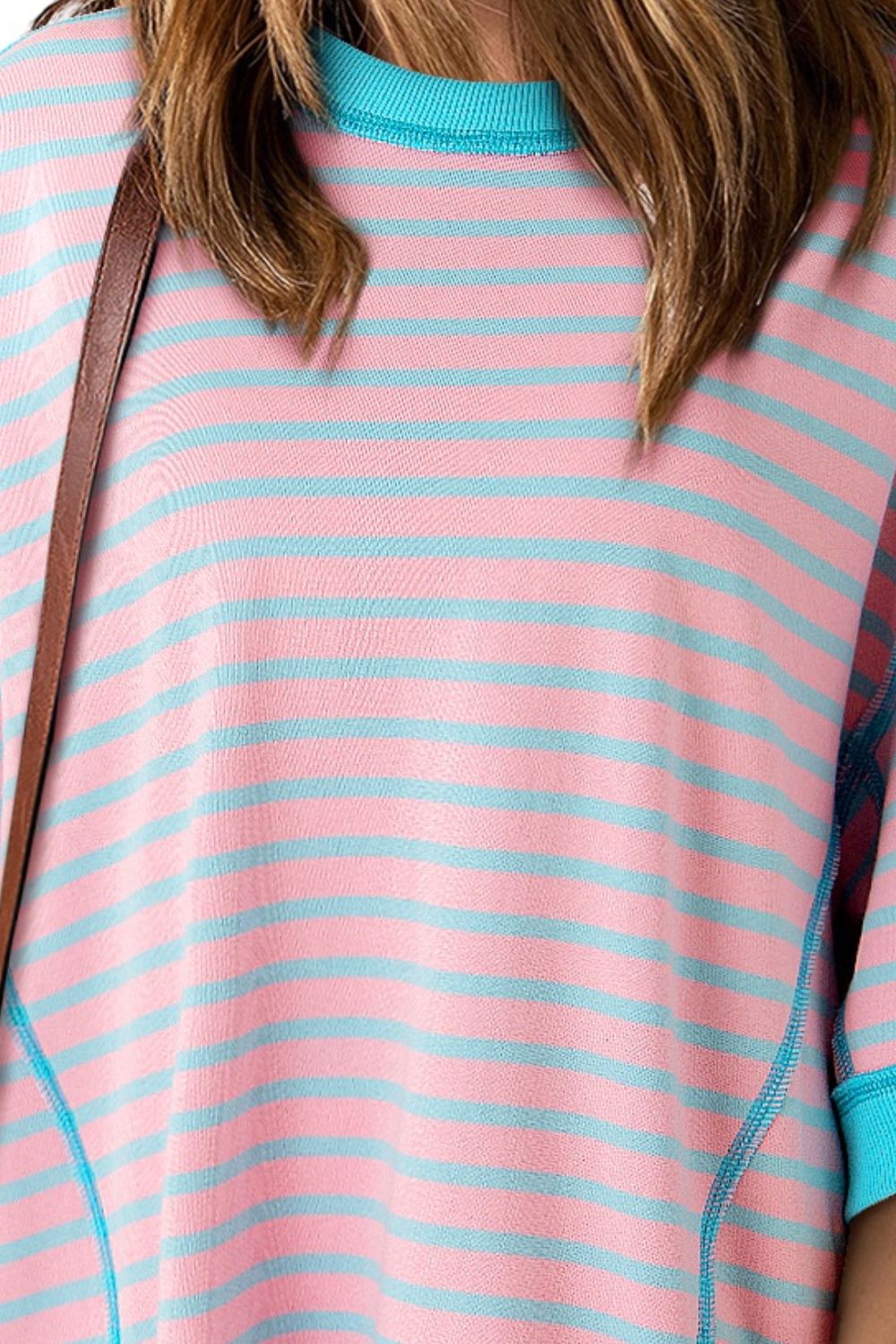 Striped Round Neck Half Sleeve T-Shirt   