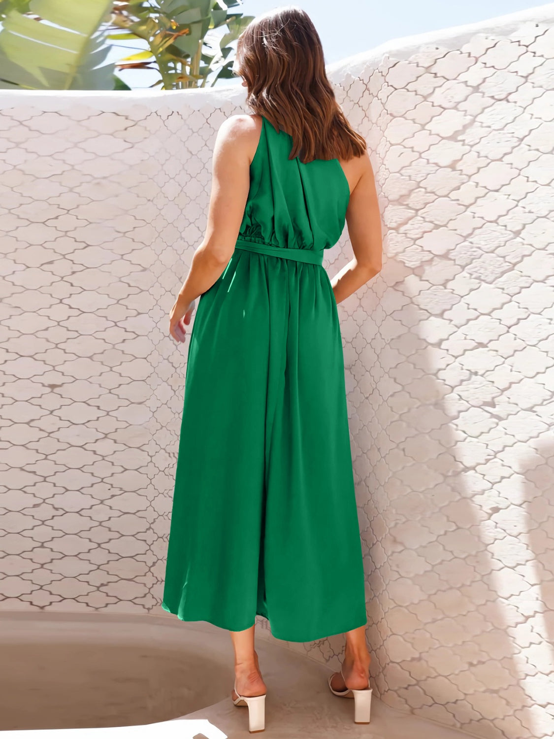 Single Shoulder Midi Dress   