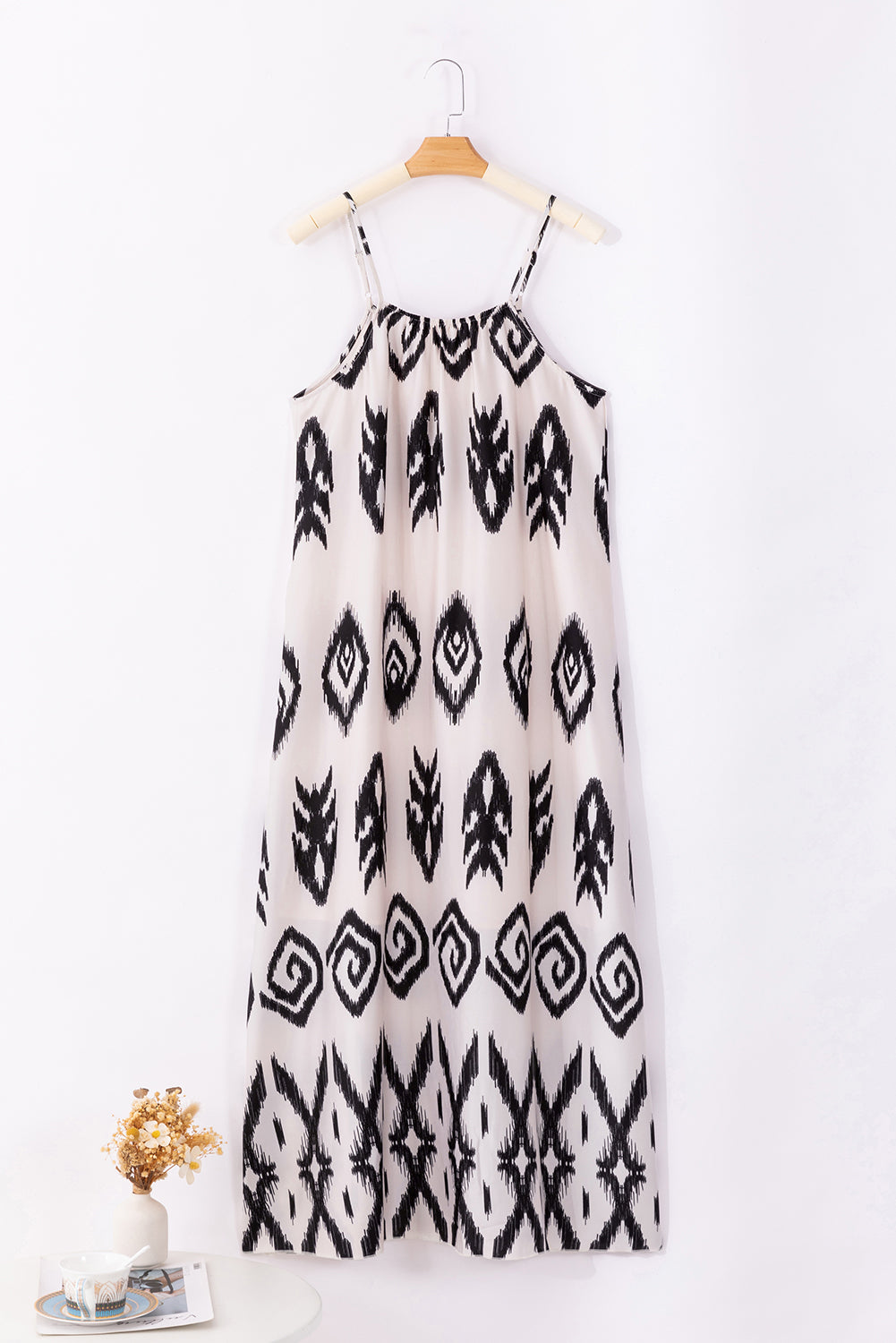 STUNNLY  Printed Spaghetti Strap Cami Dress   