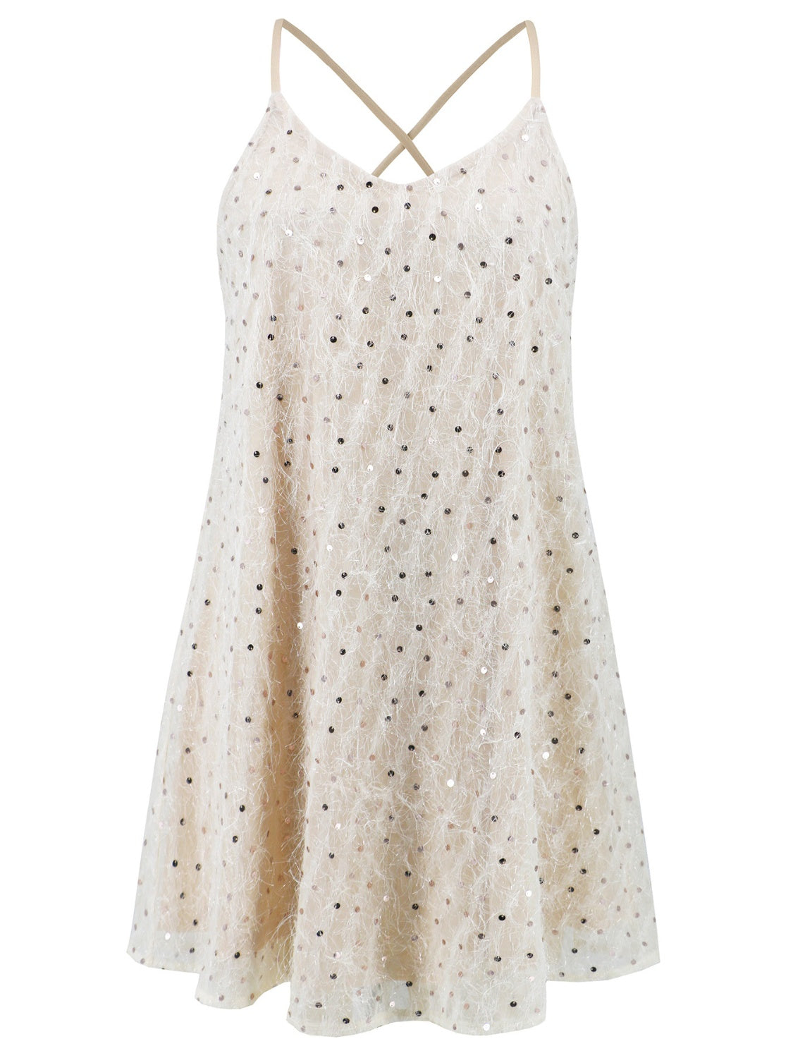 Sequin V-Neck Mini Cami Dress   