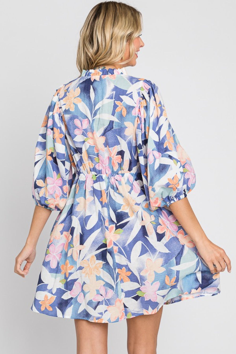 GeeGee Floral Print Mini Dress   