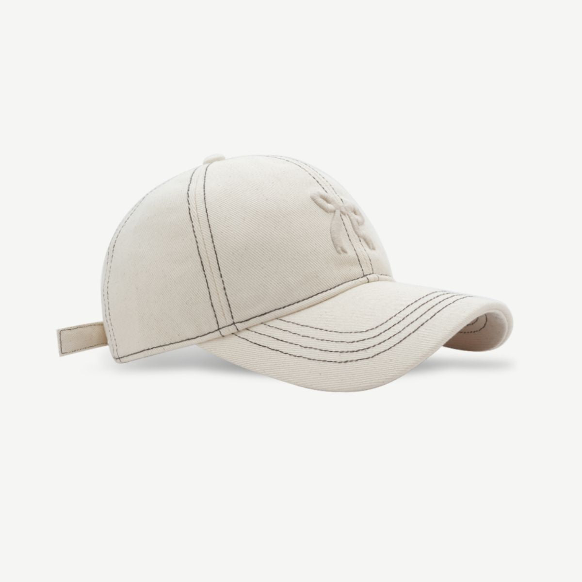 Bow Graphic Cotton Baseball Hat   