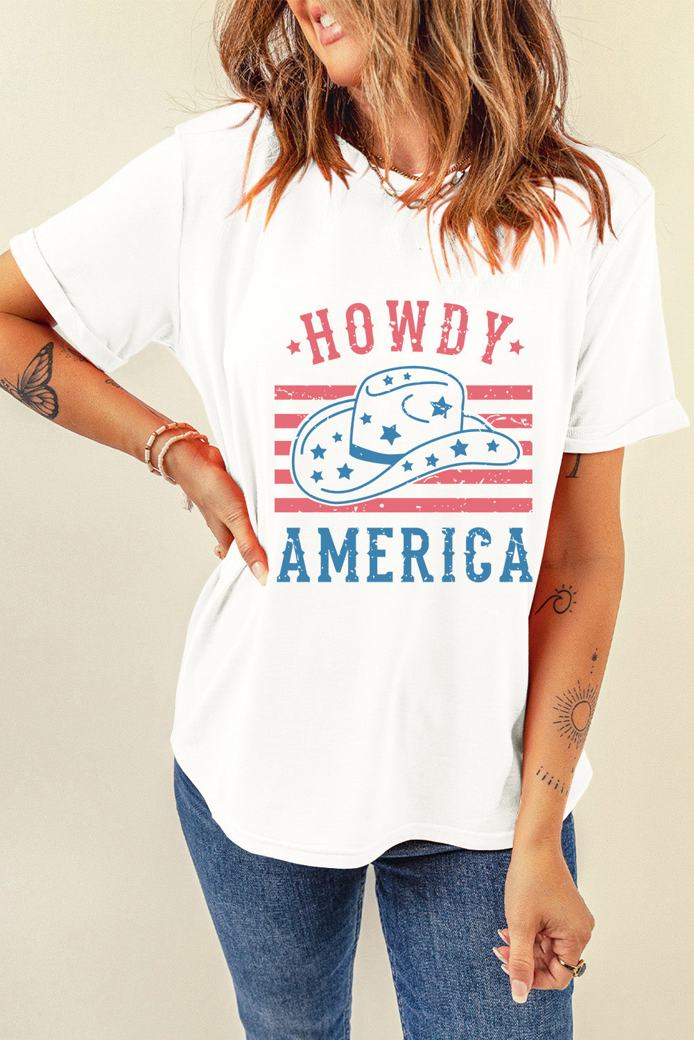 STUNNLY  Graphic Round Neck Short Sleeve T-Shirt   