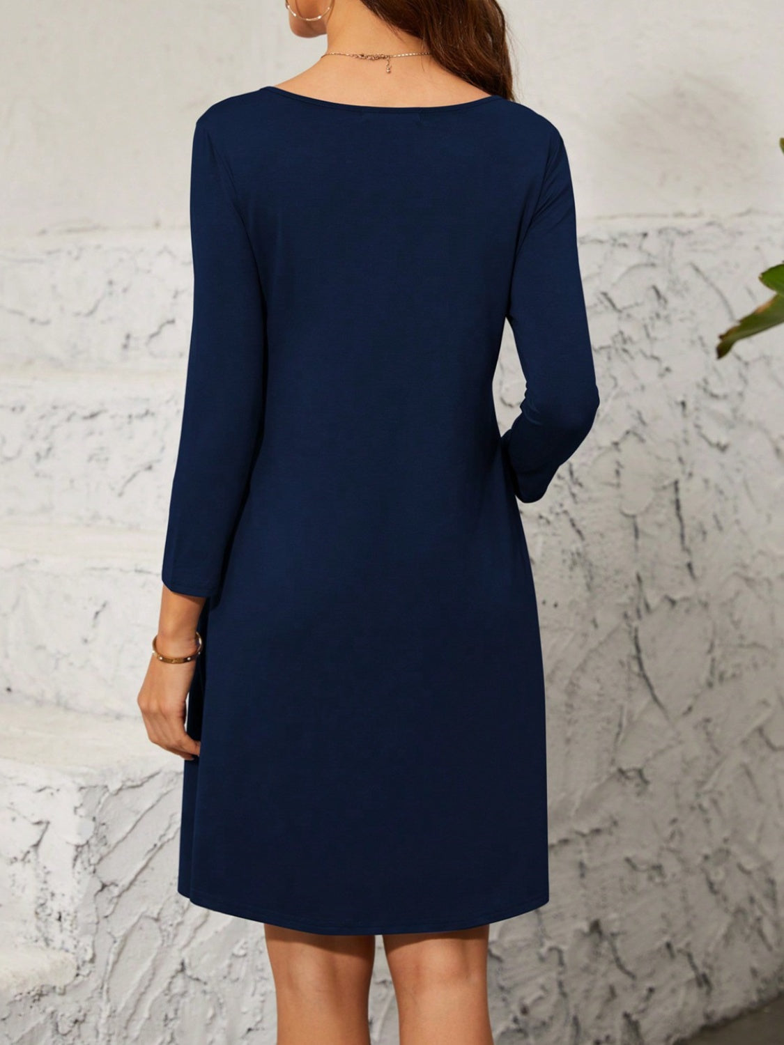 Quarter Zip Long Sleeve Dress   