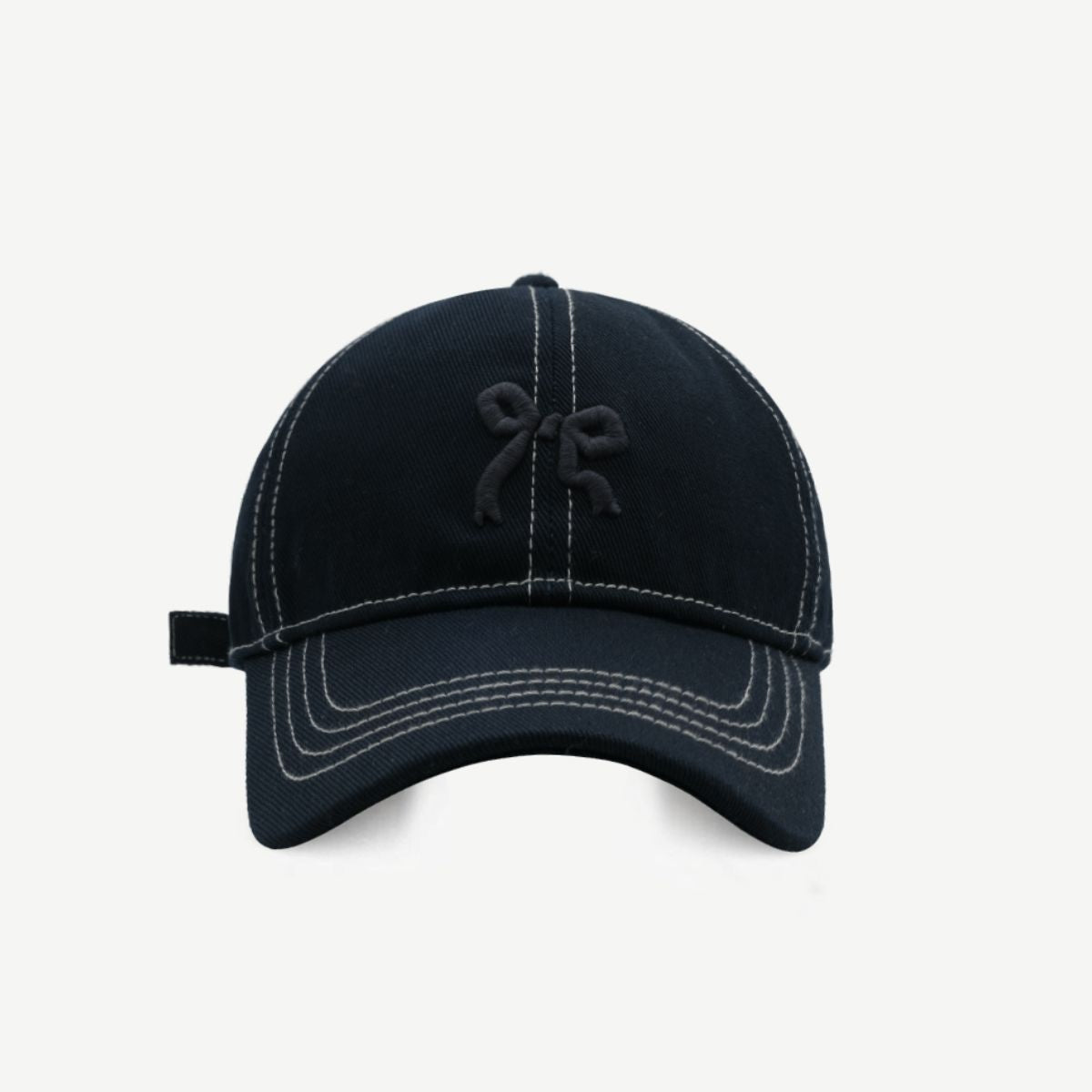 Bow Graphic Cotton Baseball Hat Black One Size 