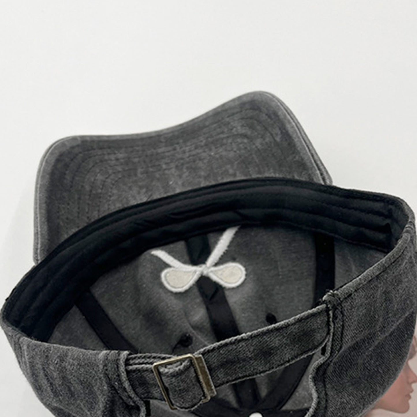 Bow Embroidered Adjustable Cap   