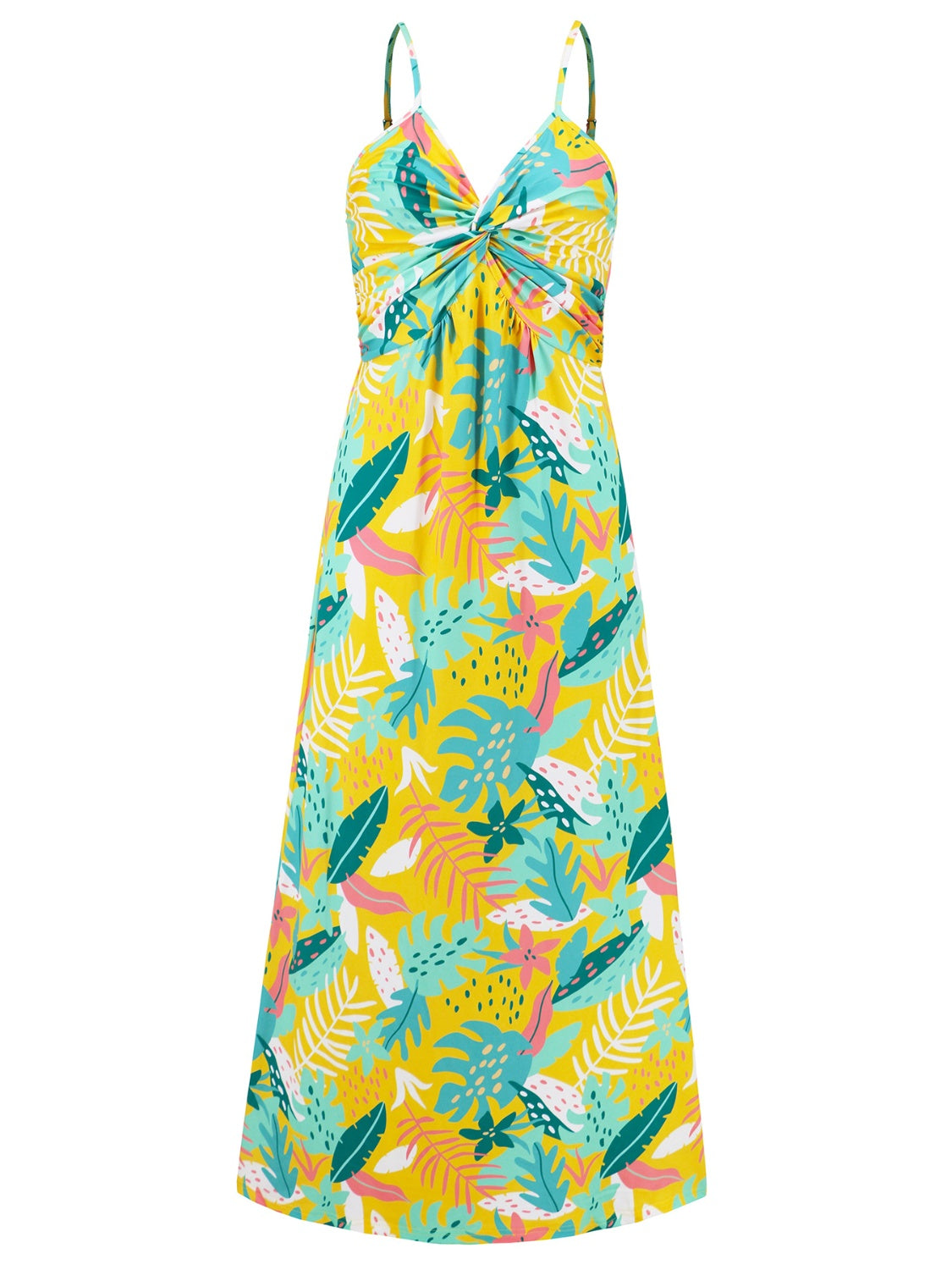 Twisted Printed V-Neck Cami Dress   