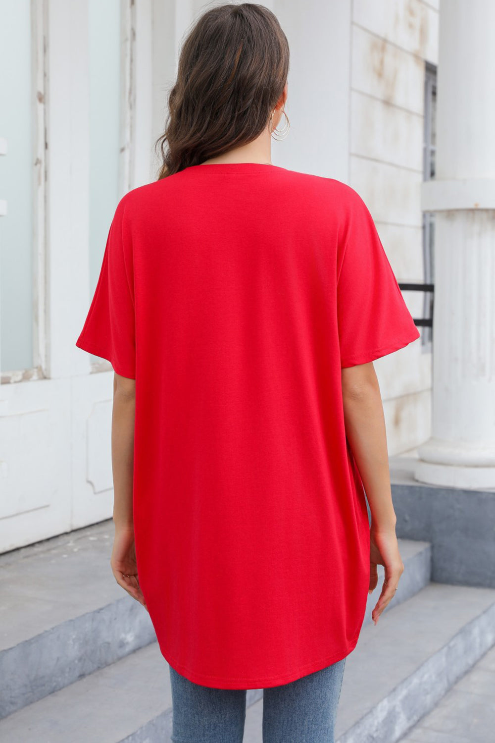 STUNNLY  Round Neck Short Sleeve T-Shirt   