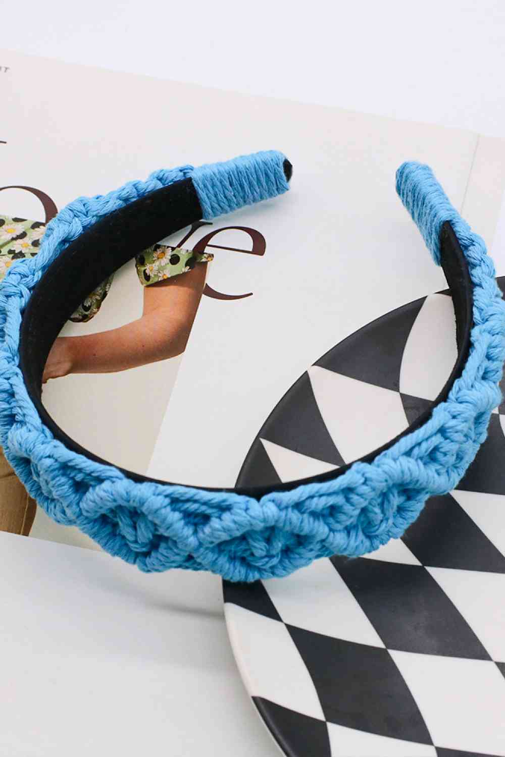 Can't Stop Your Shine Macrame Headband Azure One Size 