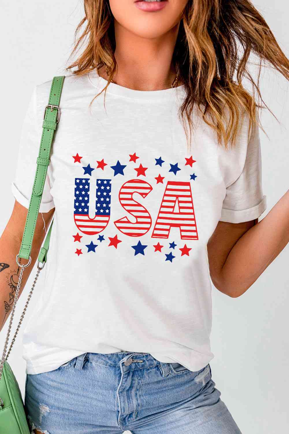 USA Star and Stripe Graphic Tee   