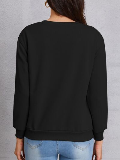 Cowboy Graphic Round Neck Sweatshirt   