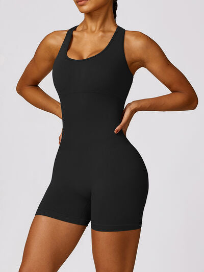 Racerback Cutout Active Romper   