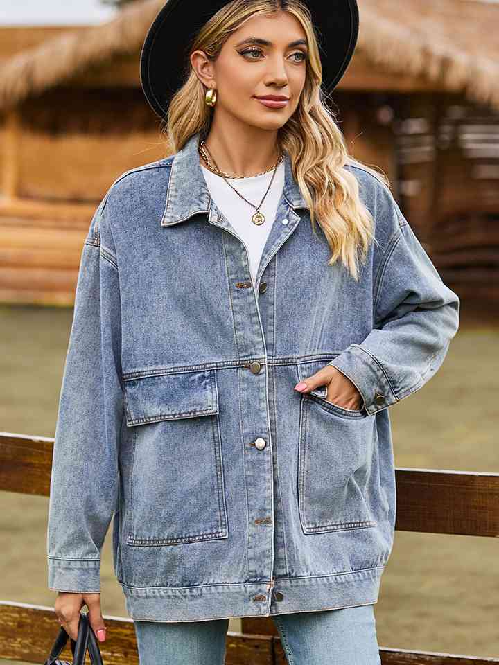 Dropped Shoulder Denim Jacket   