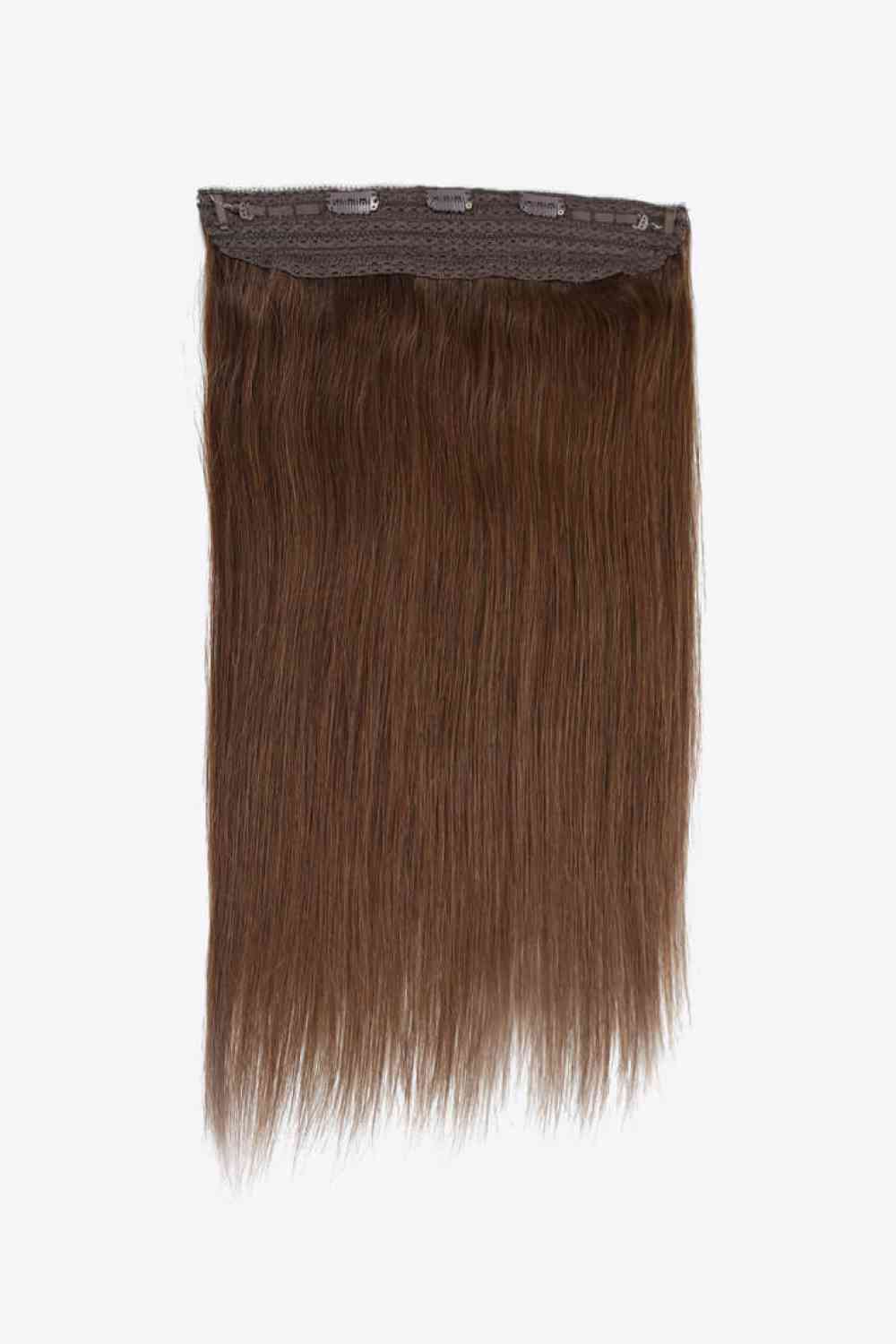 18" 80g Indian Human Halo Hair Chocolate One Size 