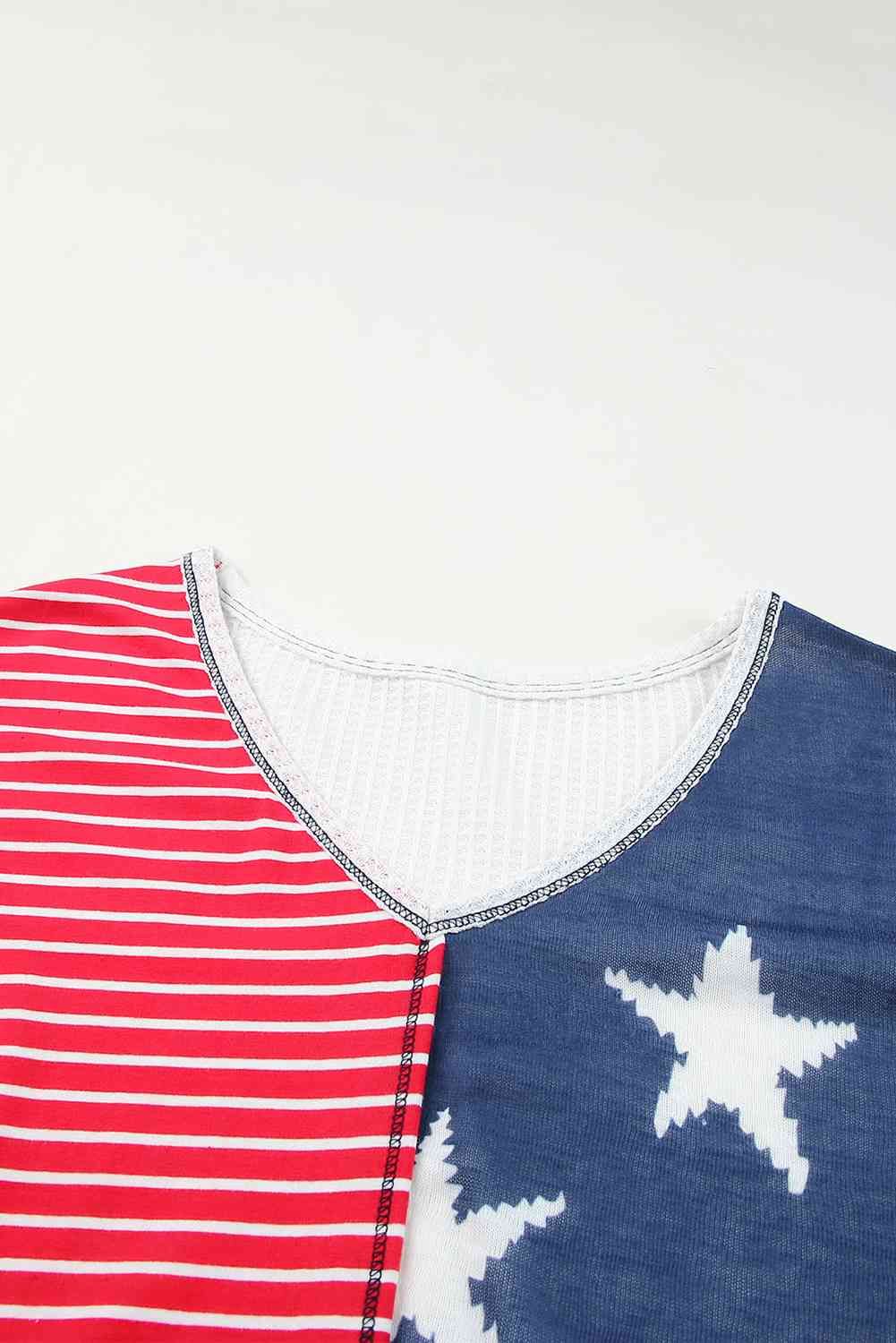 Star and Stripe V-Neck Top   