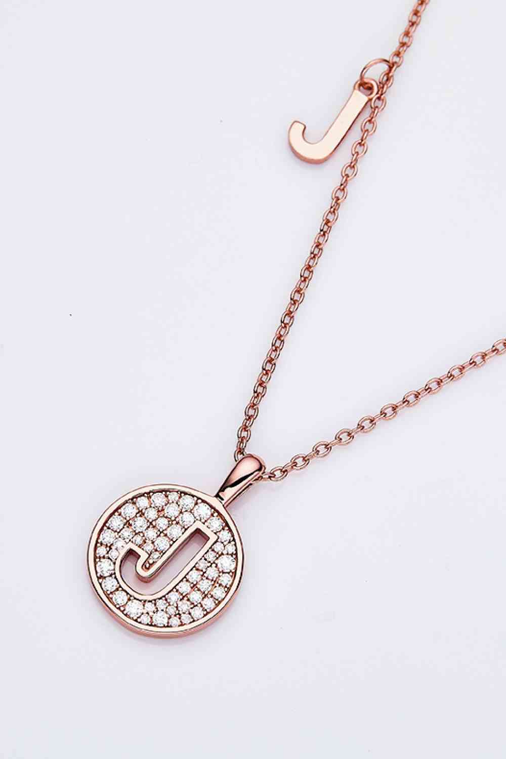 Moissanite A to J Pendant Necklace   