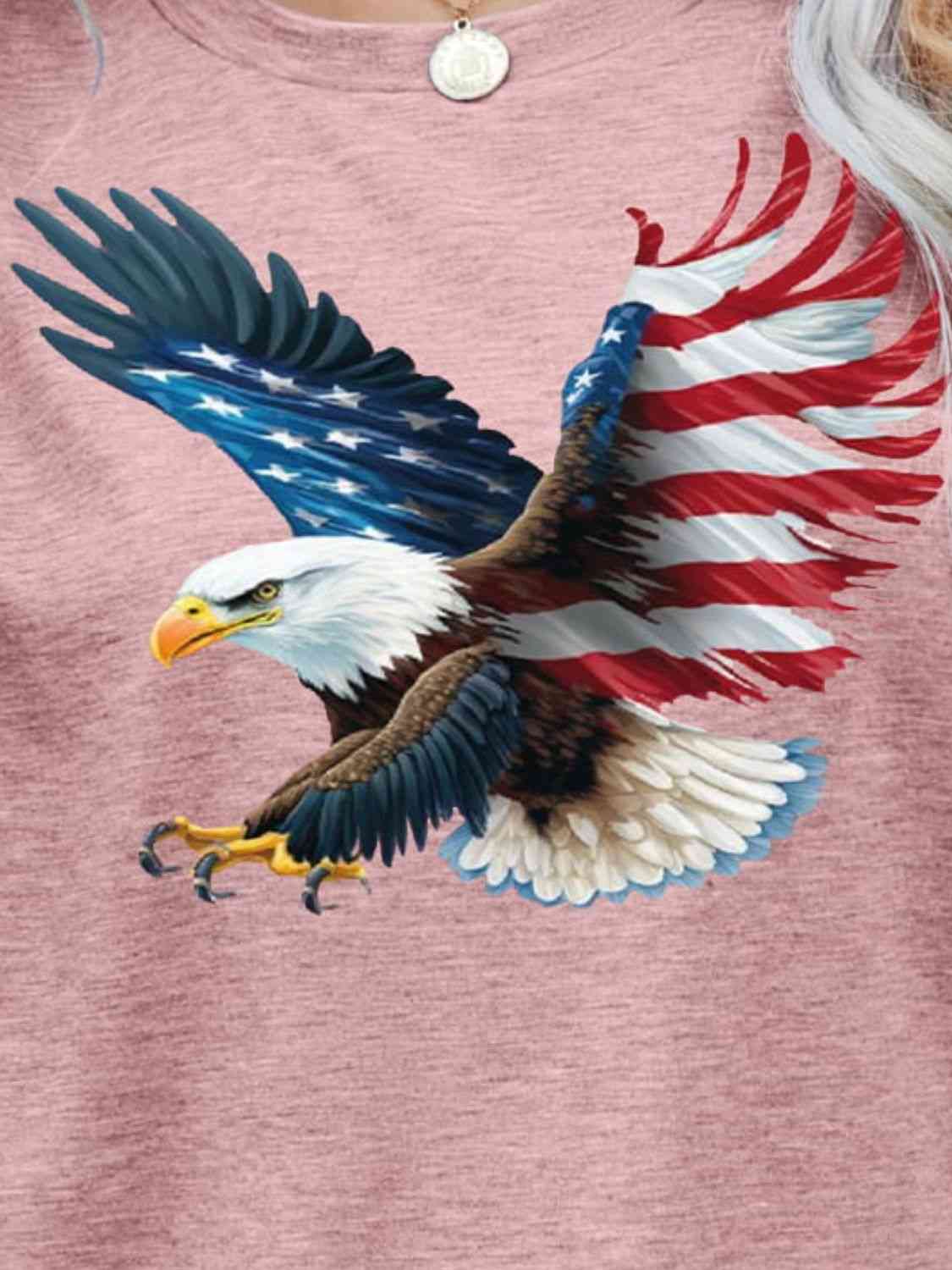 US Flag Eagle Graphic Tee   