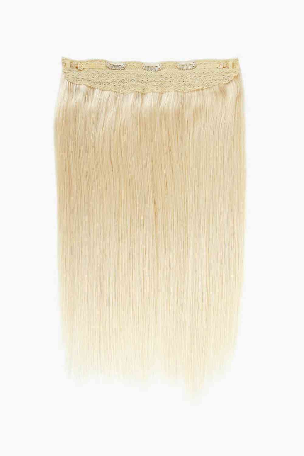 18" 80g Long Straight Indian Human Halo Hair Blonde One Size 