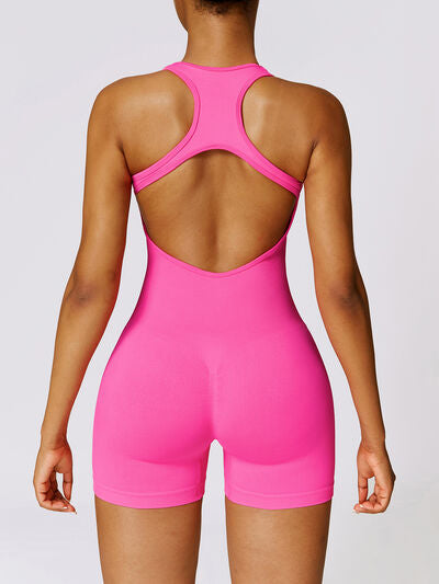 Racerback Cutout Active Romper   