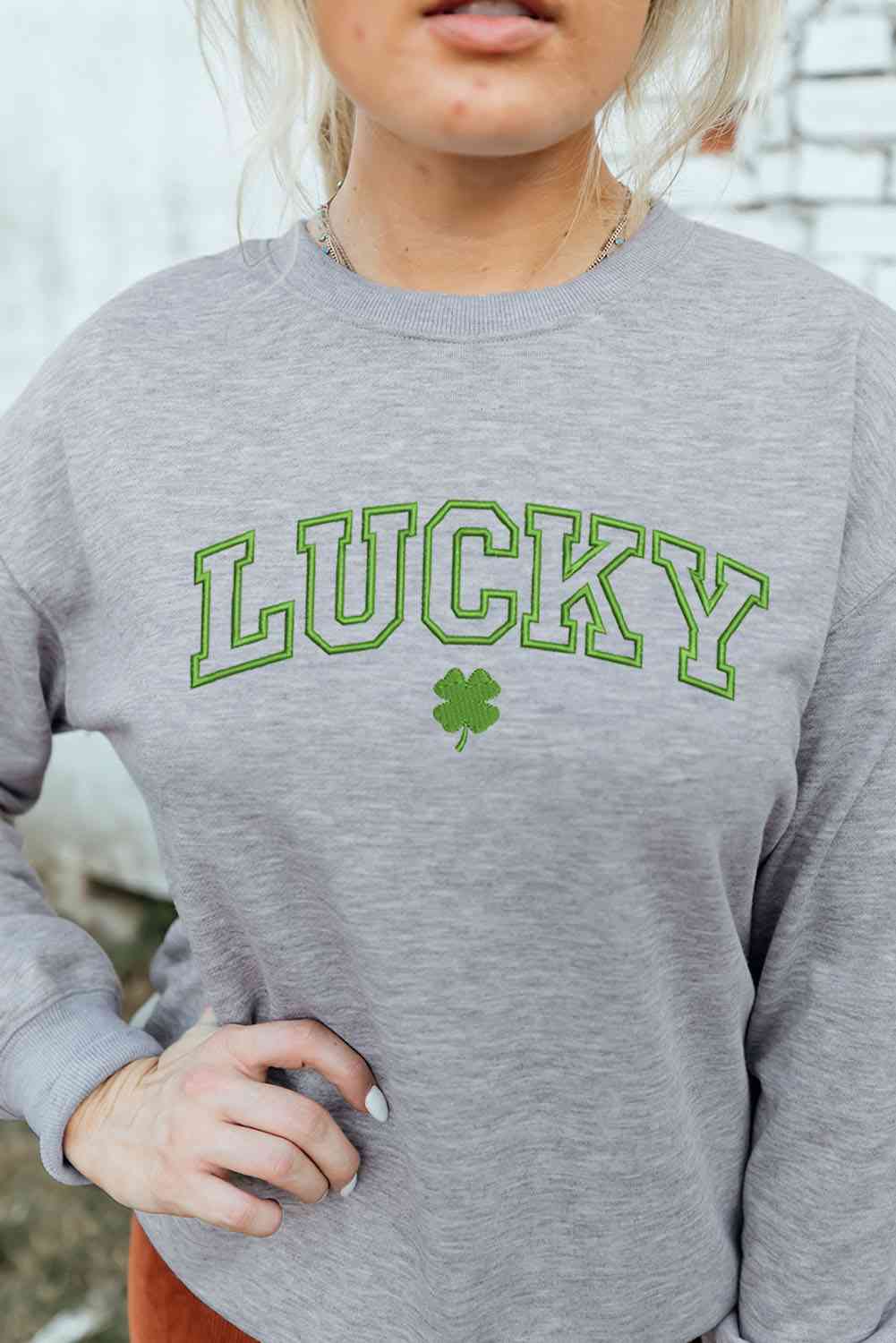 LUCKY Dropped Shoulder Sweatshirt   