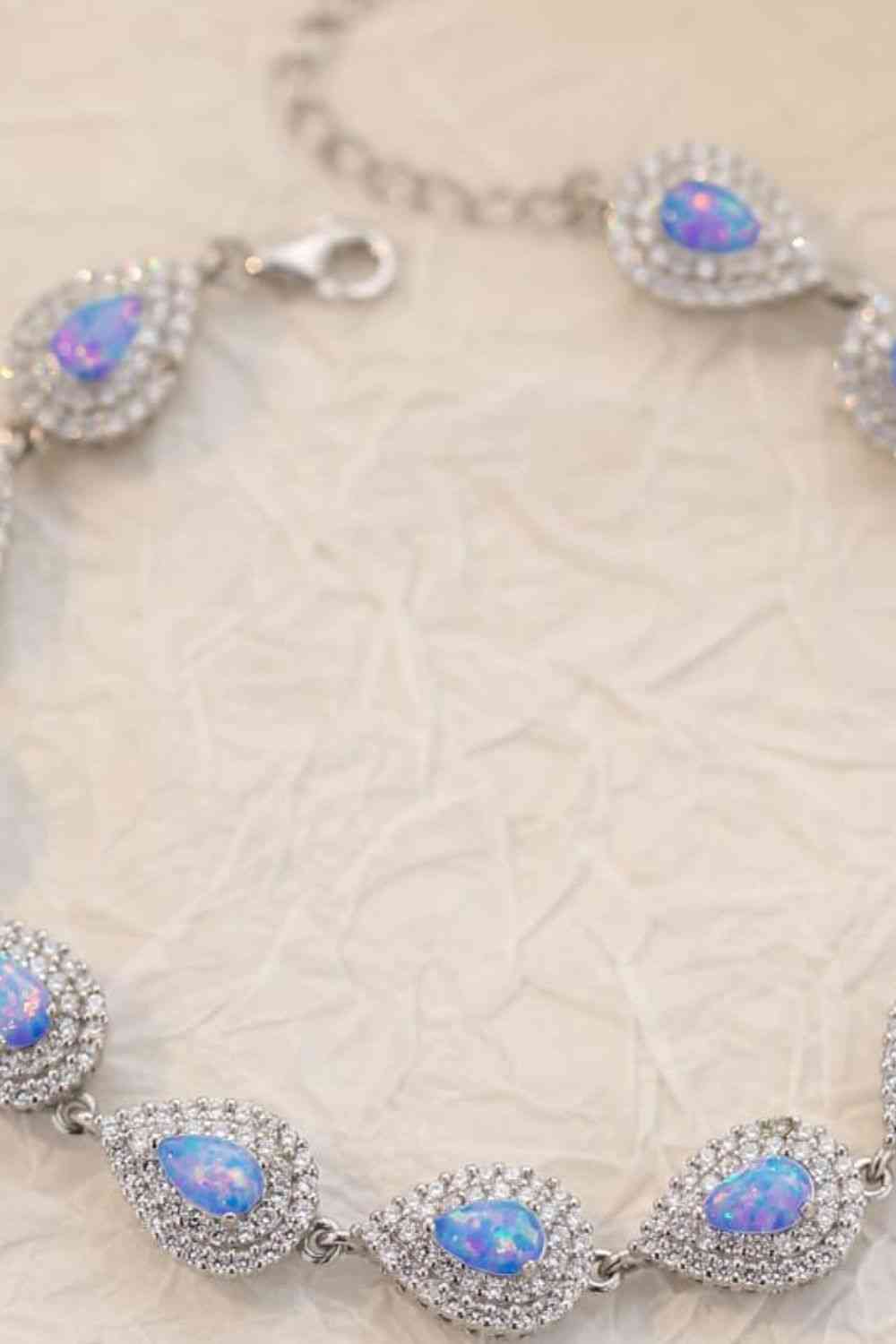 925 Sterling Silver Opal Bracelet   