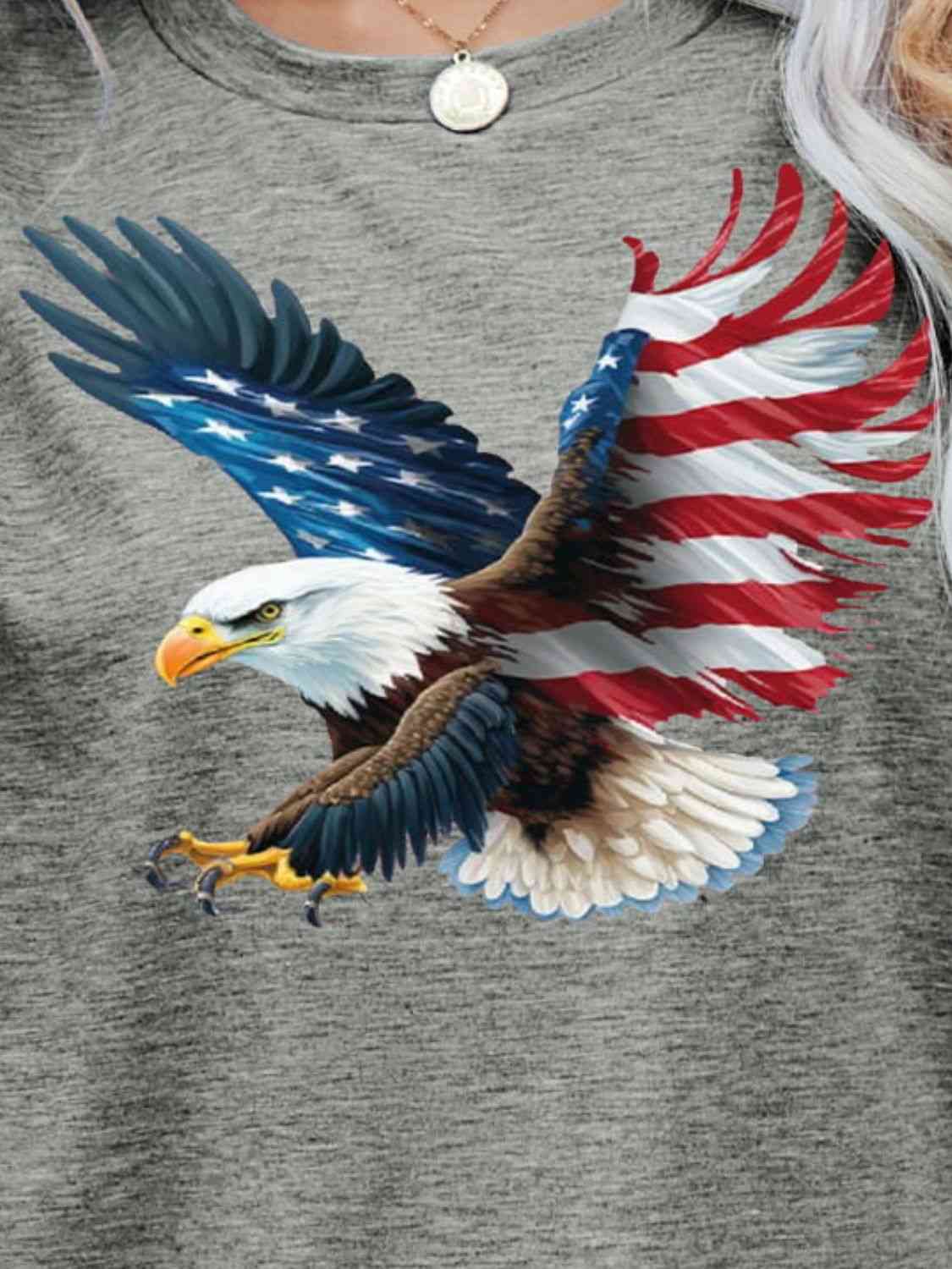 US Flag Eagle Graphic Tee   