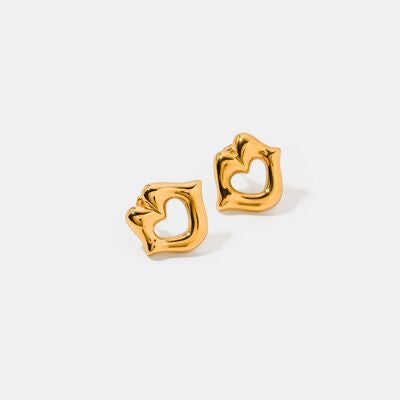 Lip 18K Gold-Plated Stud Earrings Gold One Size 