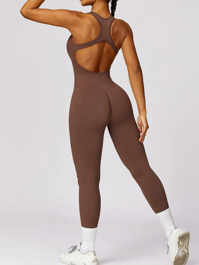 Cutout Racerback Active Jumpsuit   