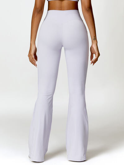 Twisted High Waist Active Pants with Pockets   