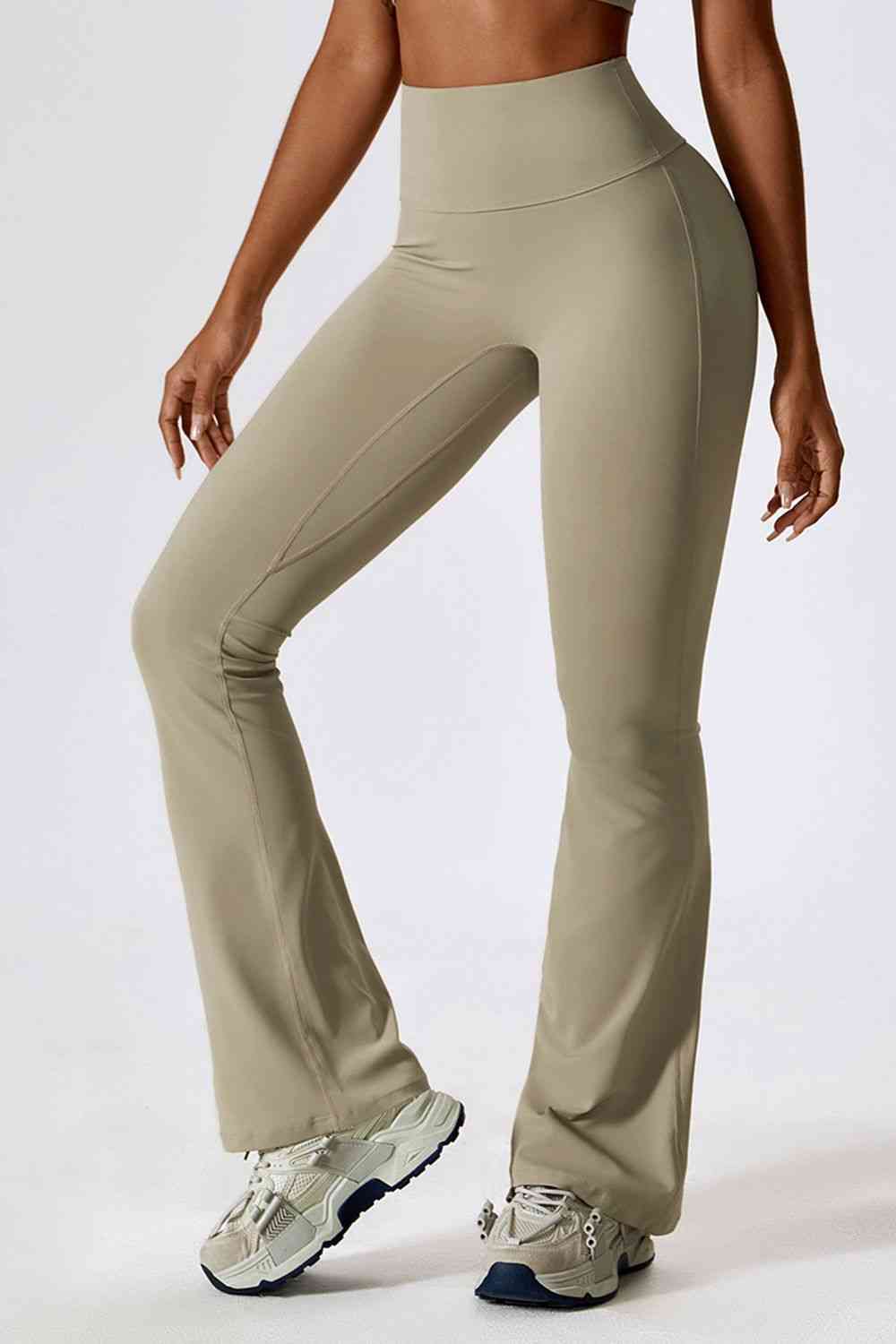 Wide Waistband Sports Pants Dust Storm S 