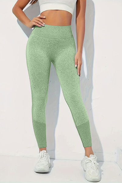 High Waist Active Pants Gum Leaf S 