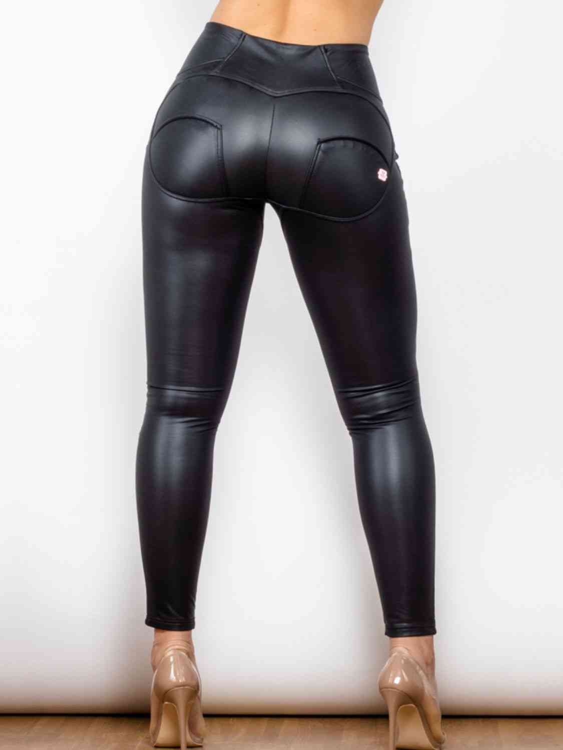 Matte PU Leather Long Pants   