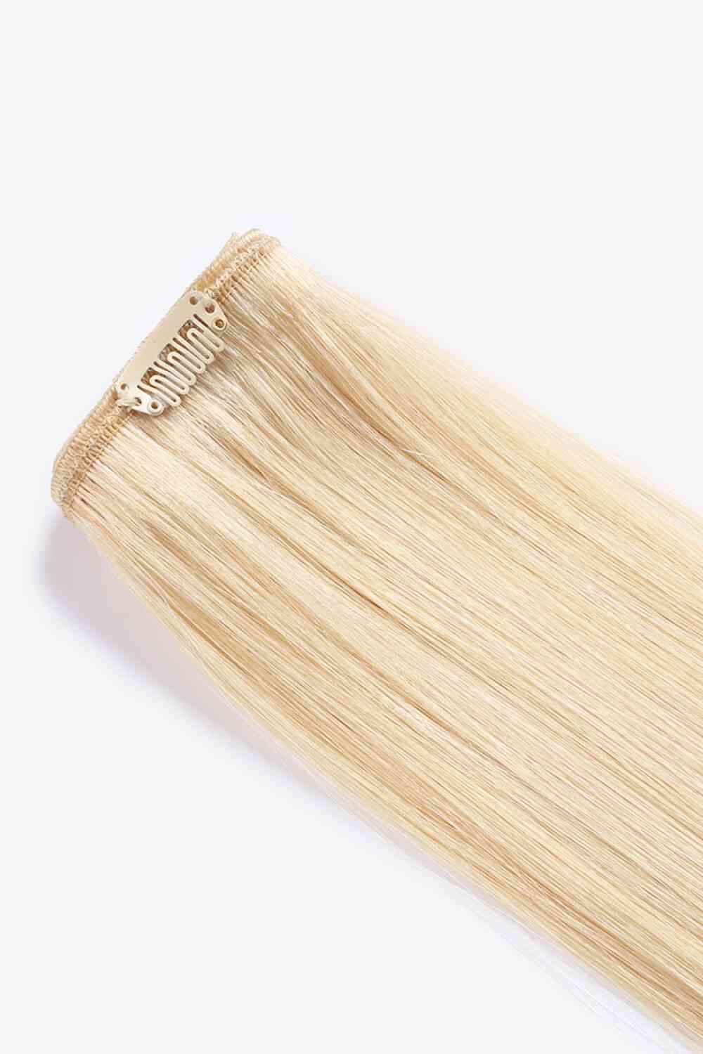 18" 120g Clip-In Hair Extensions Indian Human Hair in Blonde   