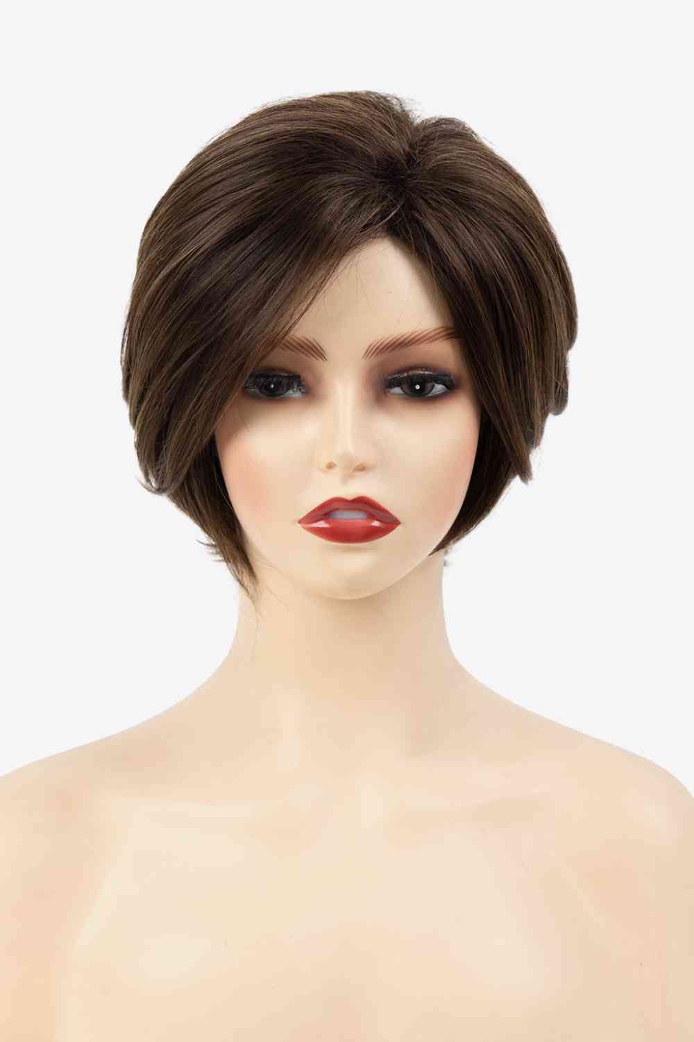 Synthetic Short Wave Bobo Wigs 5'' Brown One Size 
