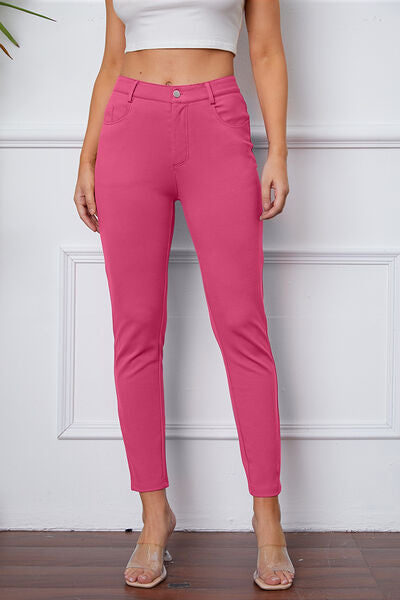 StretchyStitch Pants by Basic Bae Fuchsia Pink S 