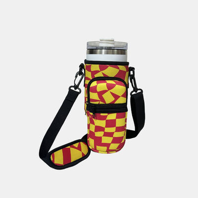 40 Oz Insulated Tumbler Cup Sleeve With Adjustable Shoulder Strap K03 One Size 