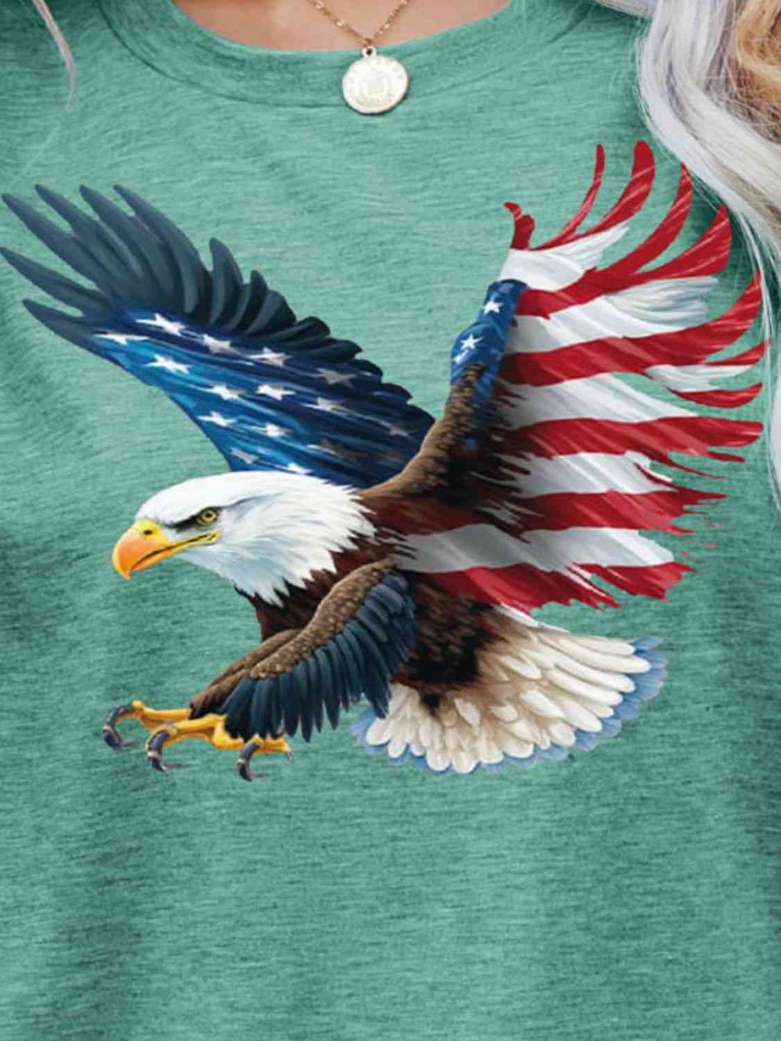 US Flag Eagle Graphic Tee   