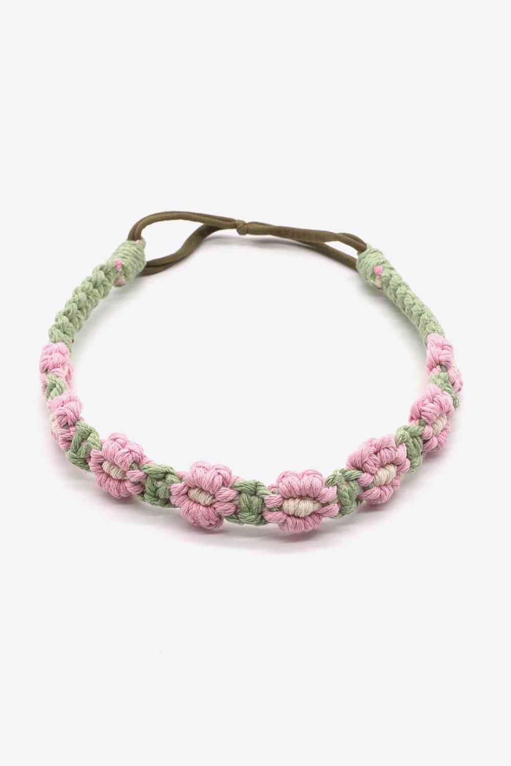 Assorted 2-Pack In My Circle Daisy Macrame Headband Pink/Green One Size 