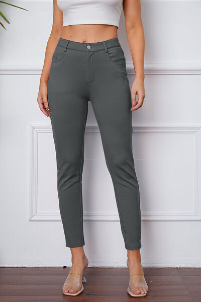 StretchyStitch Pants by Basic Bae Charcoal S 
