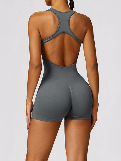 Racerback Cutout Active Romper   