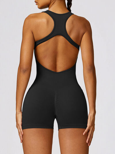 Racerback Cutout Active Romper   