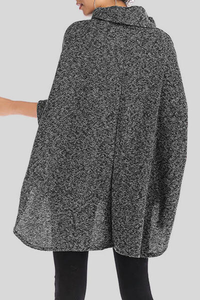 Turtleneck Batwing Sleeve Sweater   