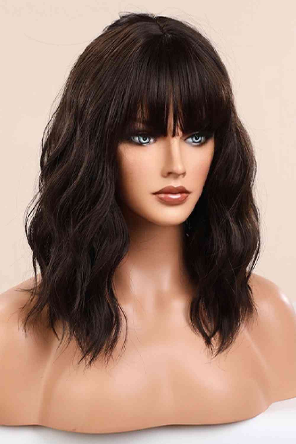 Natural Looking Synthetic Full Machine Bobo Wigs 12''   