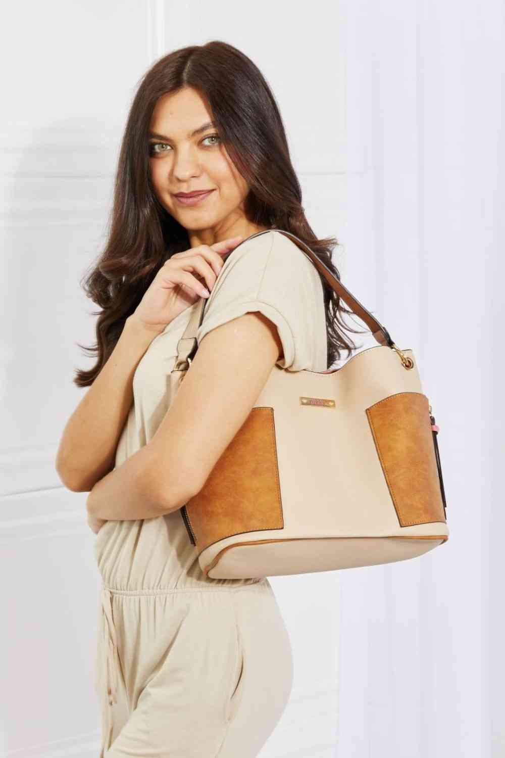 Nicole Lee USA Sweetheart Handbag Set Beige One Size 