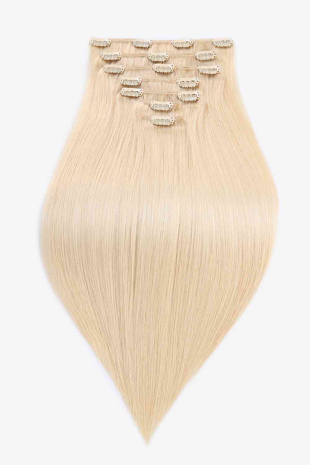 16" 110g Clip-in Hair Extensions Indian Human Hair in Blonde   